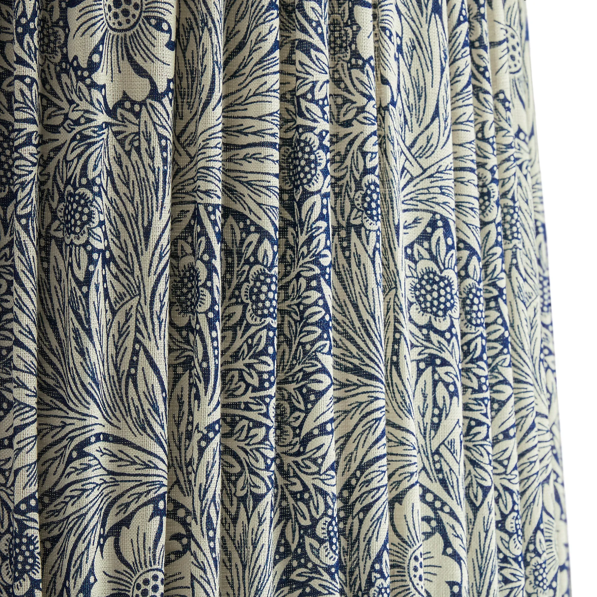 25cm empire shade in indigo Marigold linen by Morris & Co.