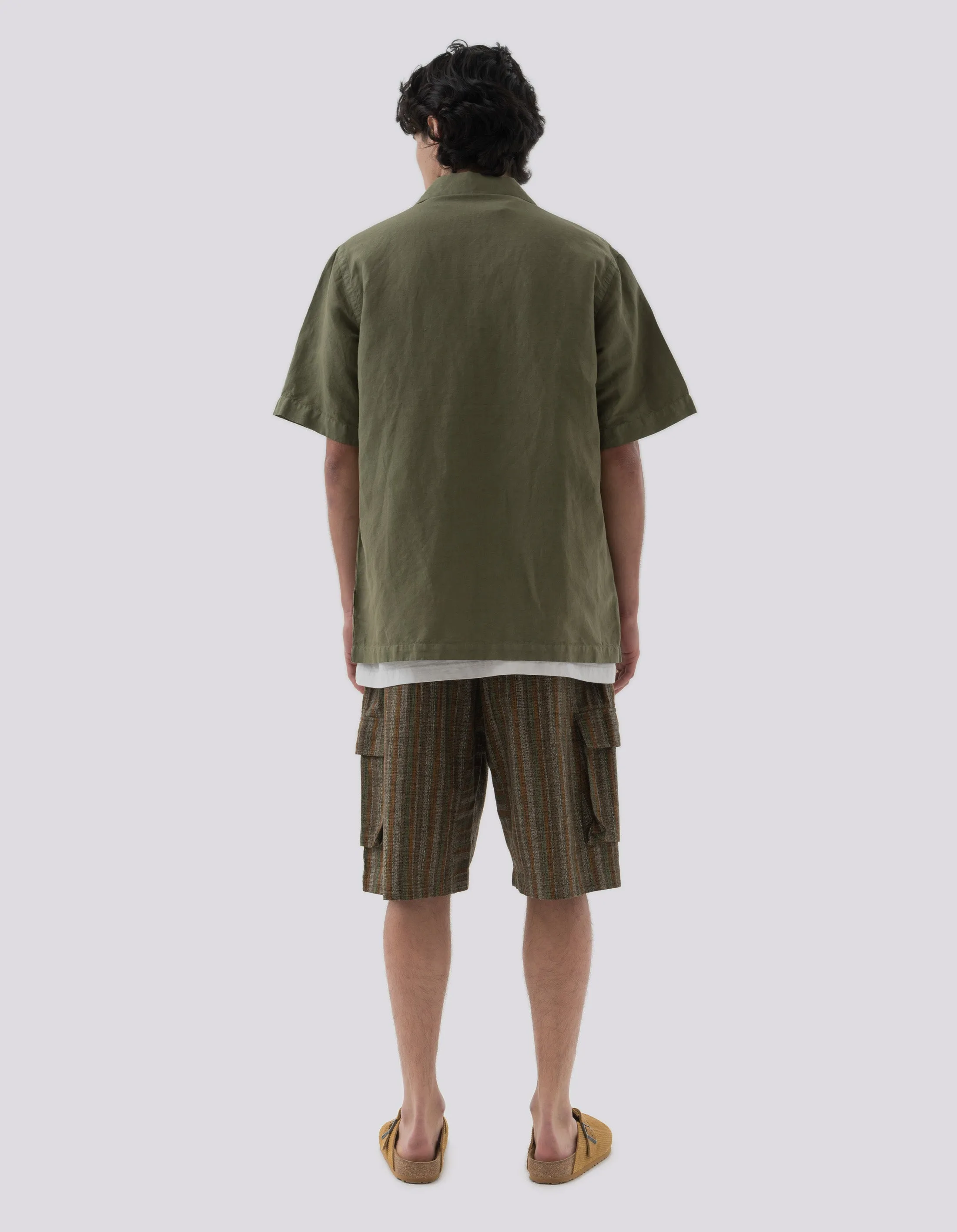 5078 Dragon Bamboo Hemp Shirt Olive OG-107F