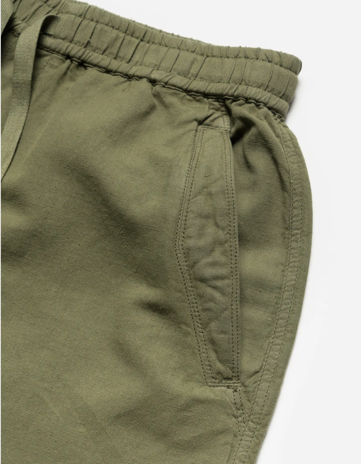 5121 Dragon Bamboo Hemp Track Shorts Olive OG-107F