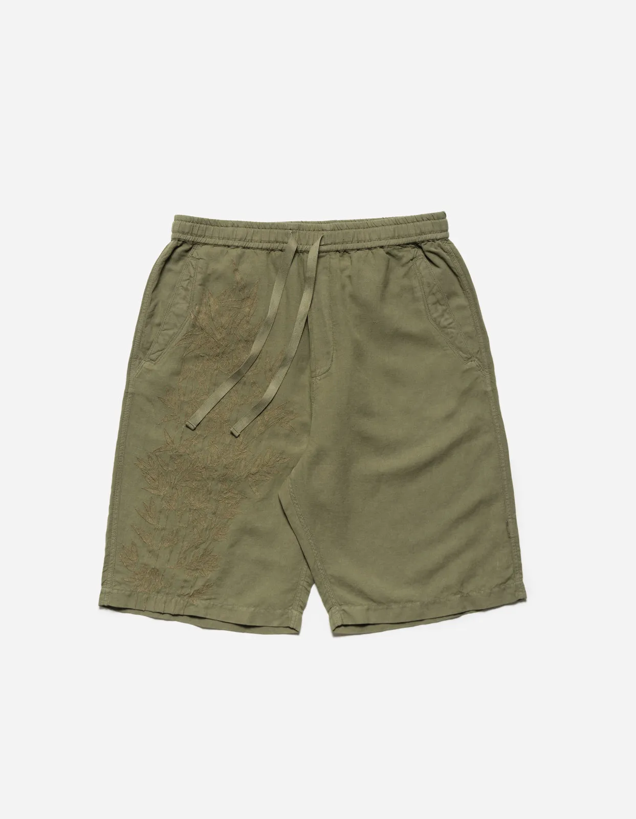 5121 Dragon Bamboo Hemp Track Shorts Olive OG-107F