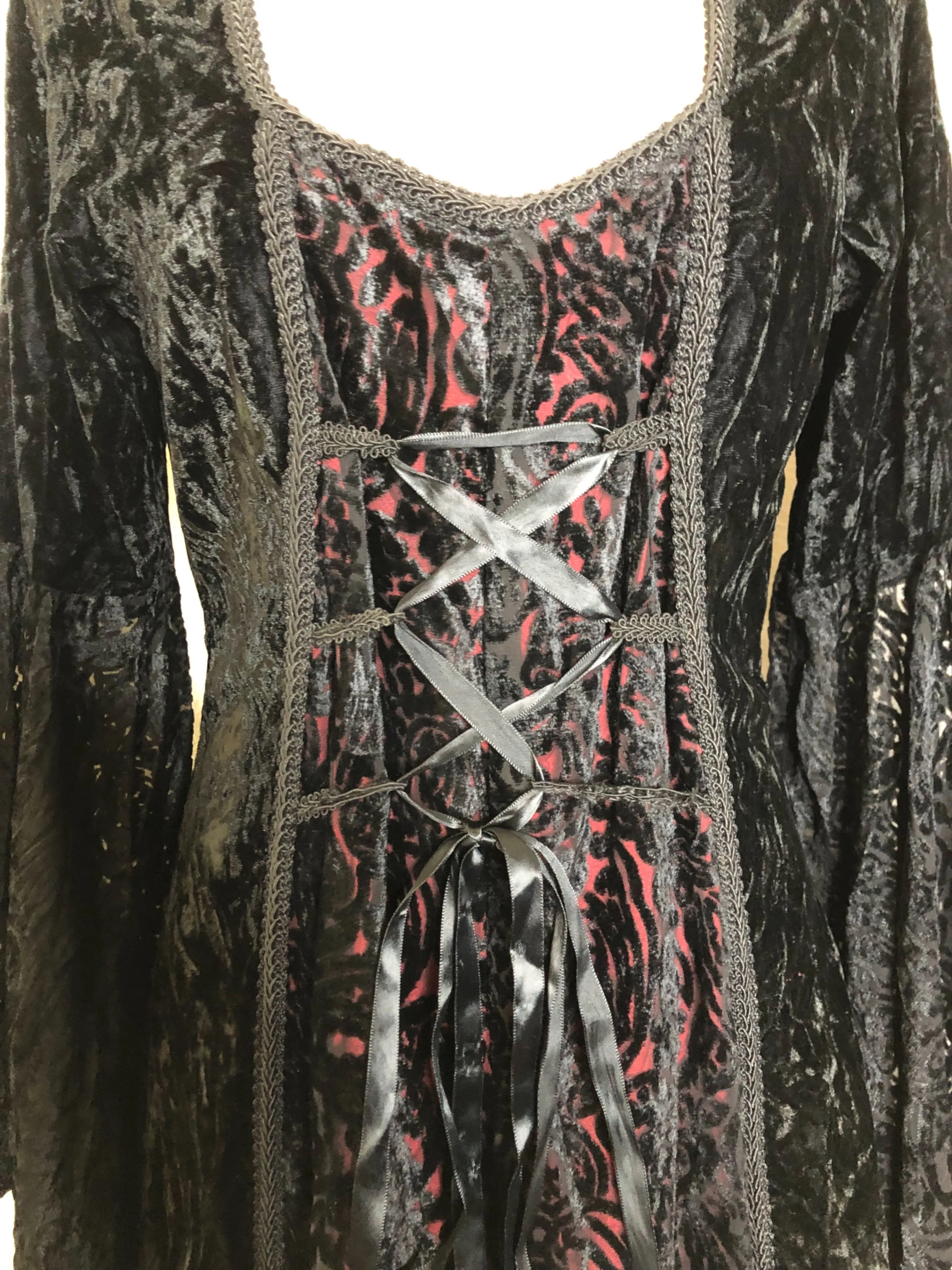 '90’s Crushed Velvet Goth/Renaissance Gown by Lipservice Los Angeles