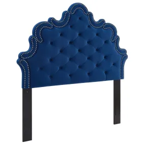 Arabella Button-Tufted Performance Velvet Full/Queen Headboard By Modway - MOD-6563 - Navy