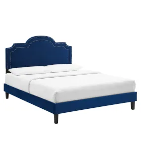 Aviana Performance Velvet King Bed By Modway - MOD-6844 - Navy