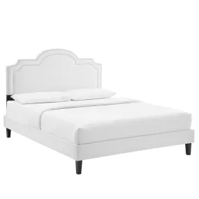 Aviana Performance Velvet Queen Bed By Modway - MOD-6829 - White