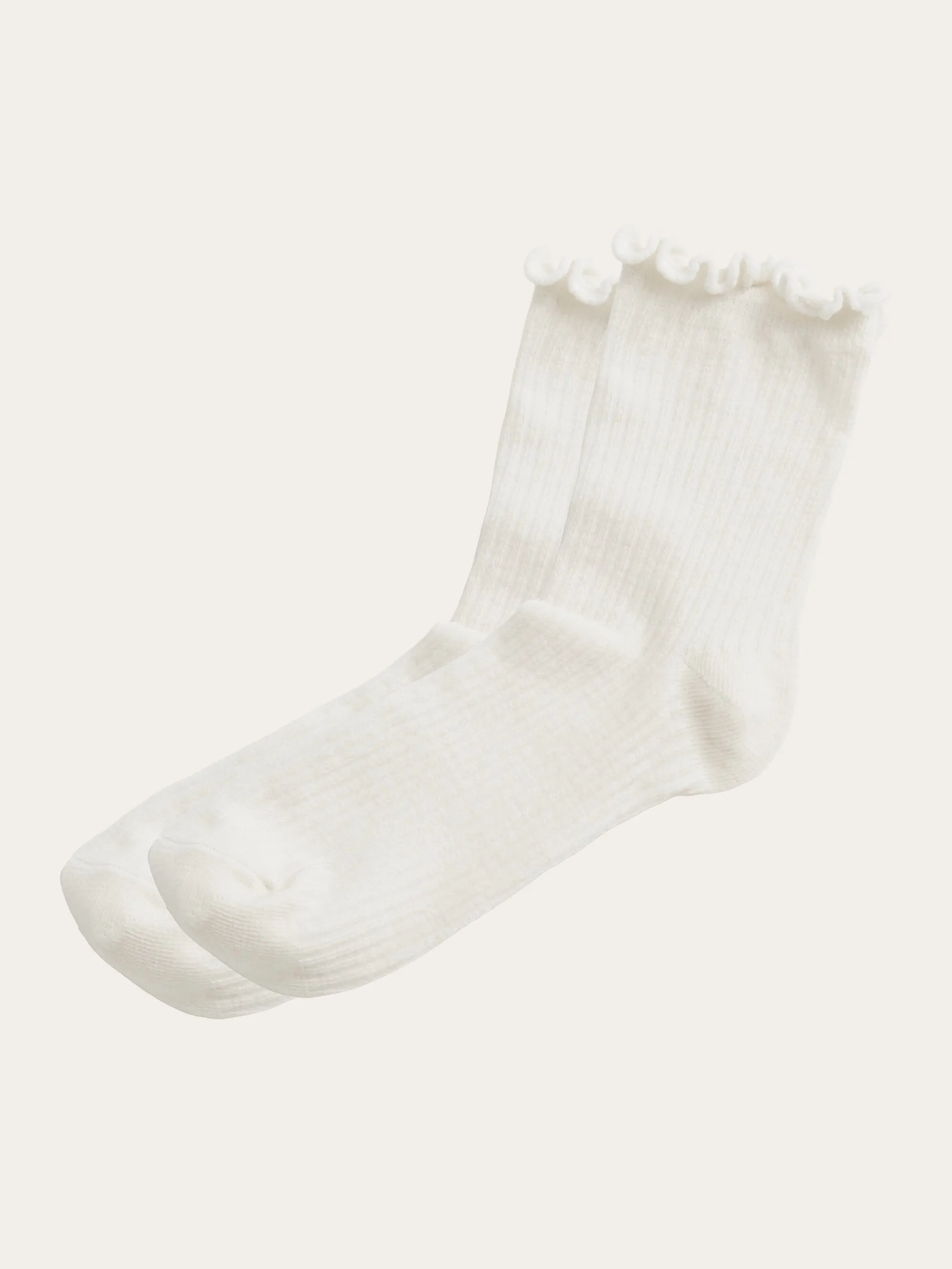 Babylock edge rib socks - GOTS/Vegan - Buttercream