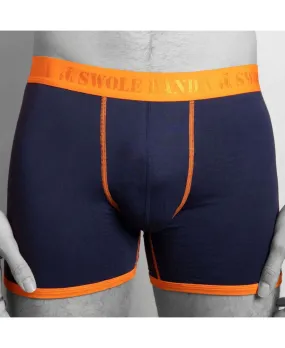 Bamboo Boxers - Navy/Orange Band