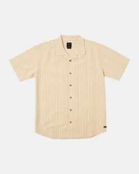 Beat Stripe Short Sleeve Shirt - Stone