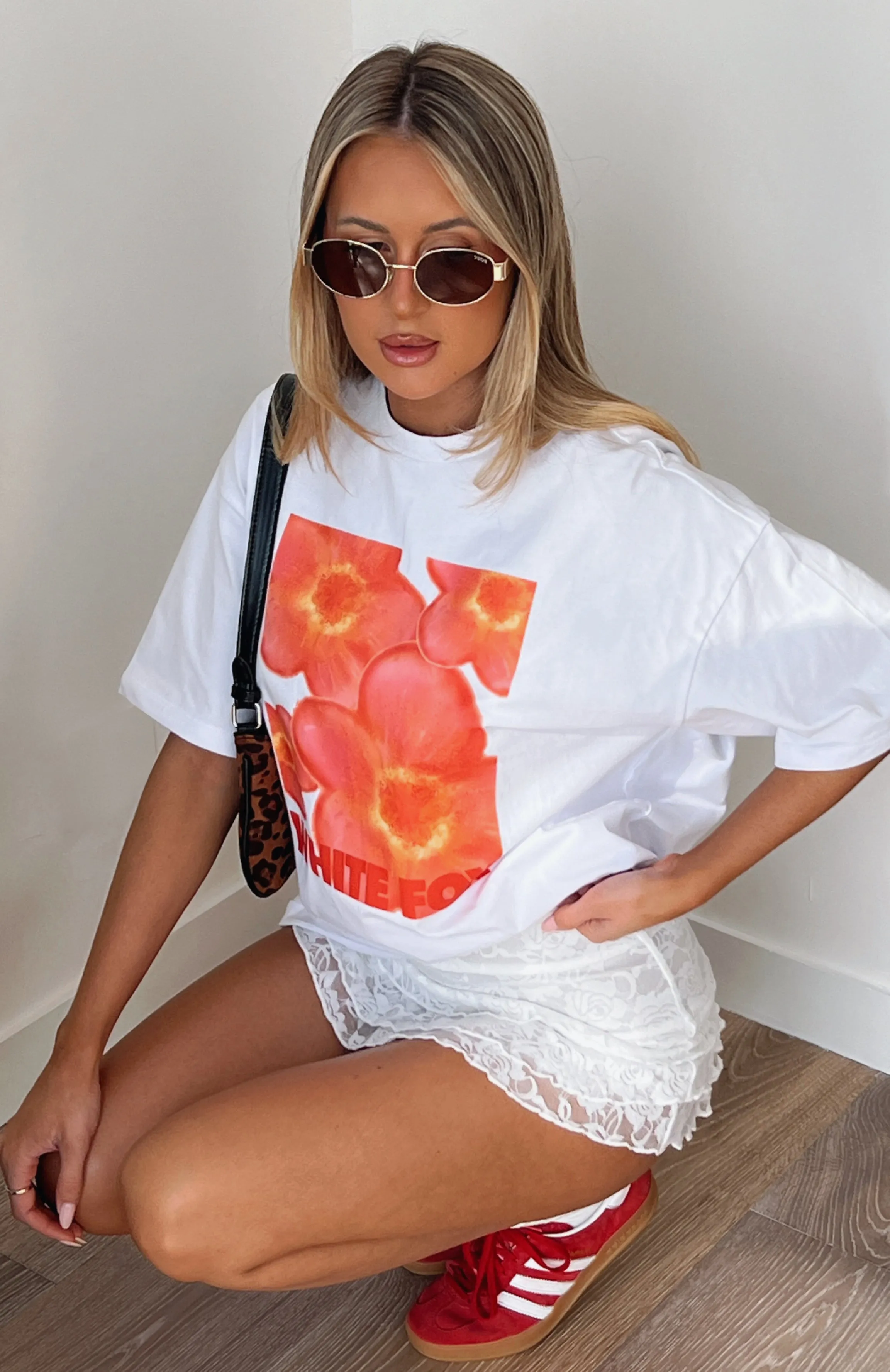 Bloom For You Oversized Tee White