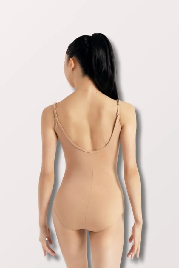 Camisole Leotard with Adjustable Straps - Light Suntan