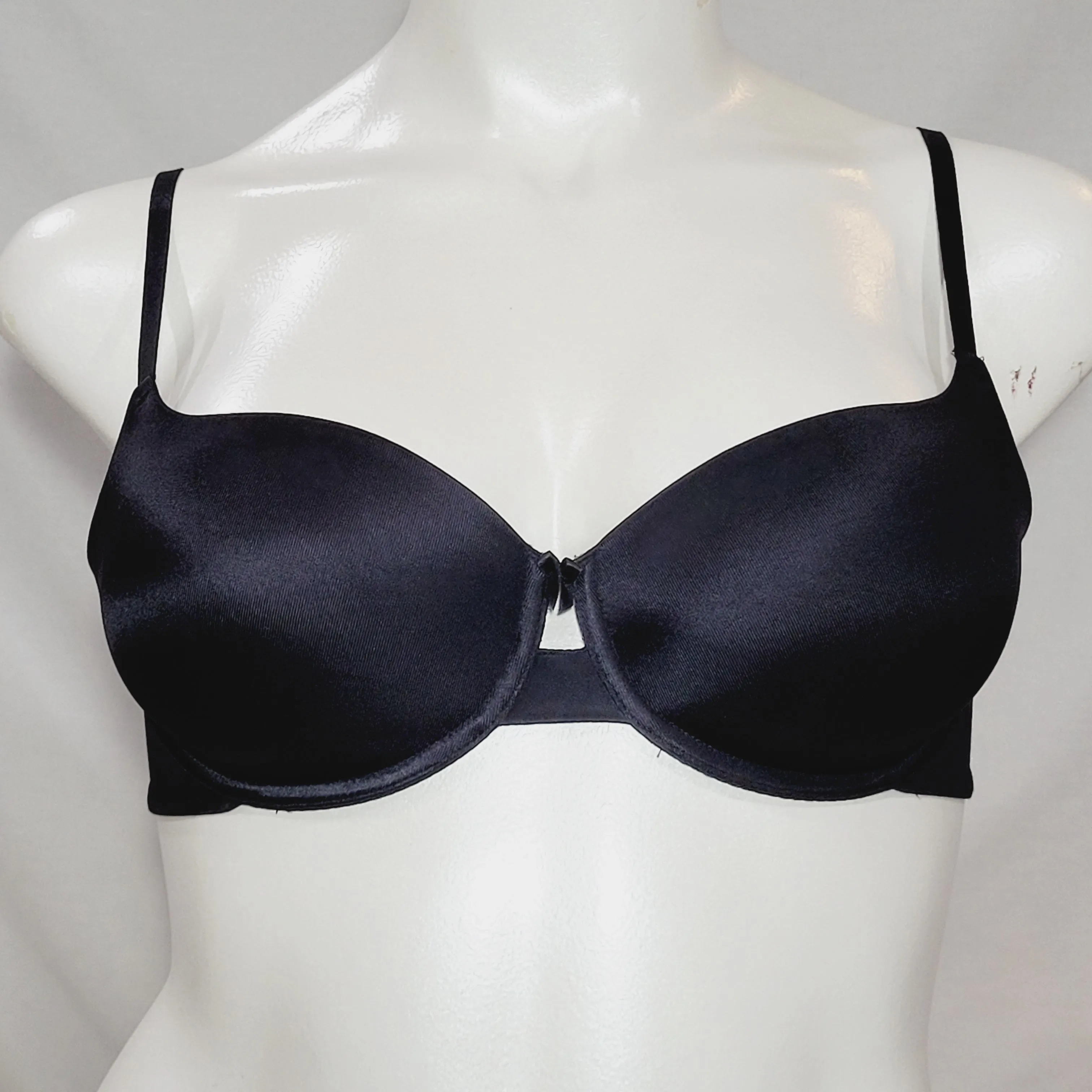 Curvy Studio Perfect Smooth T-Shirt Convertible Underwire Bra 40C Black NWT