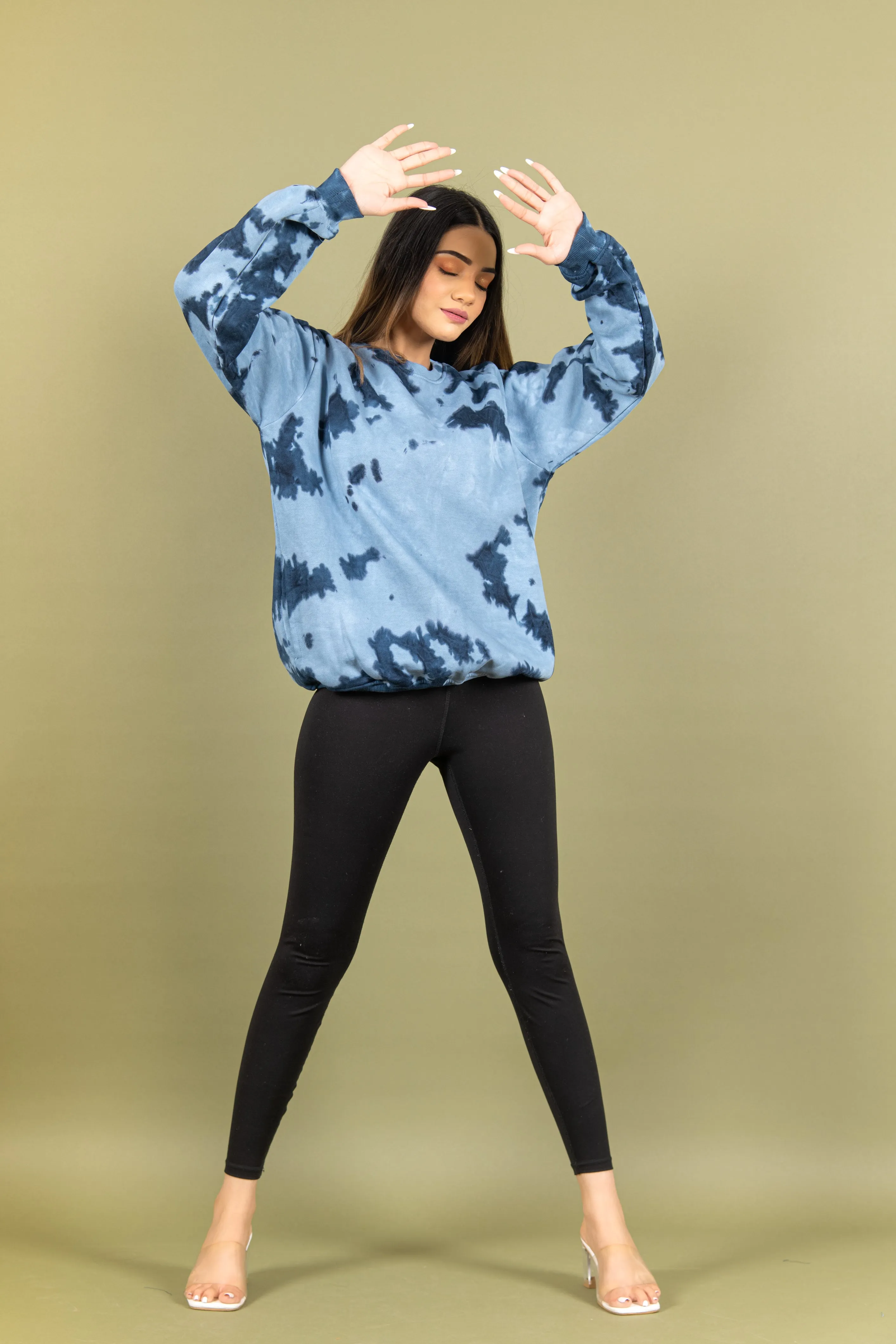 Deep Blue Tie and Dye Sweatshirt