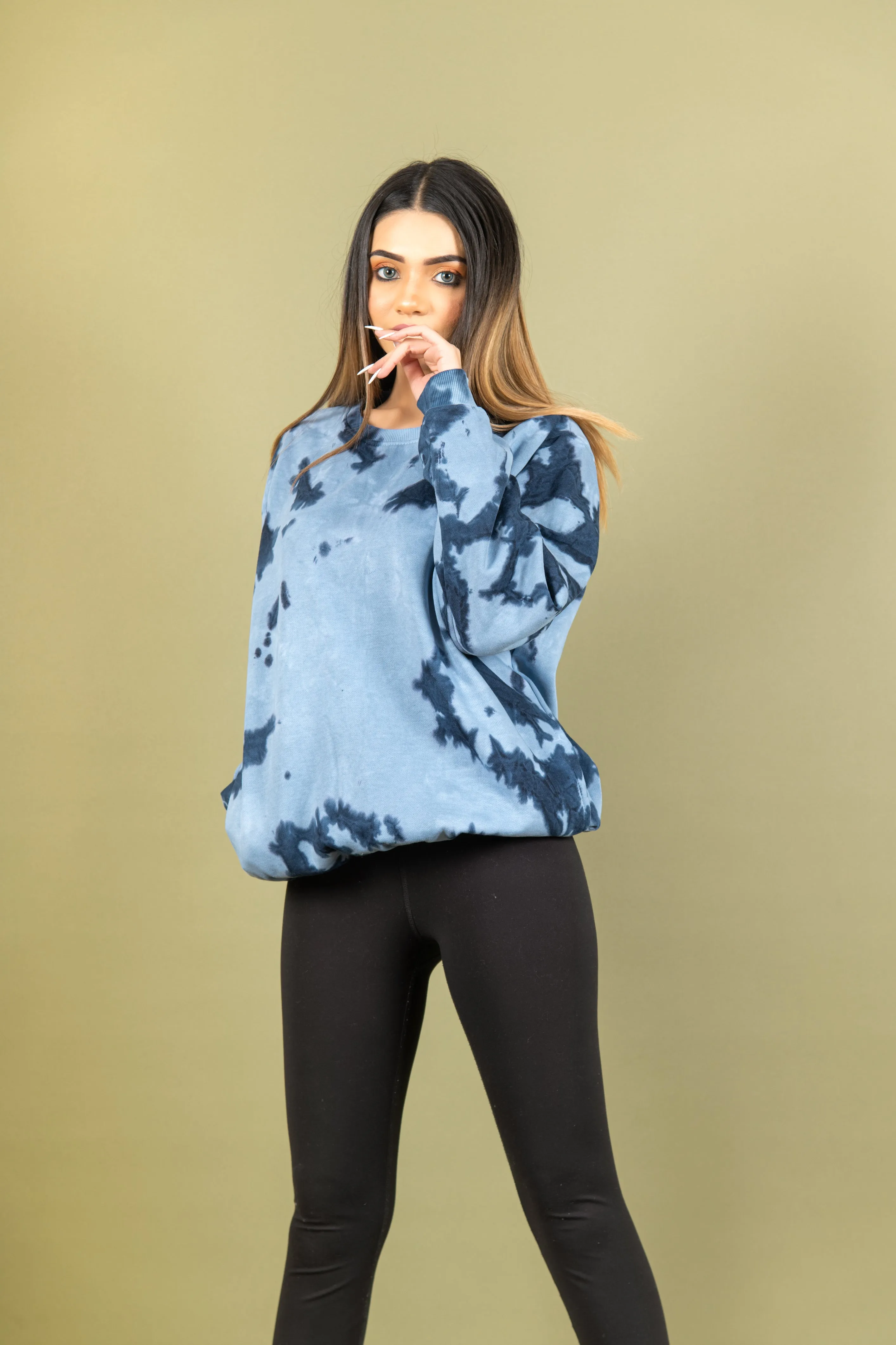 Deep Blue Tie and Dye Sweatshirt