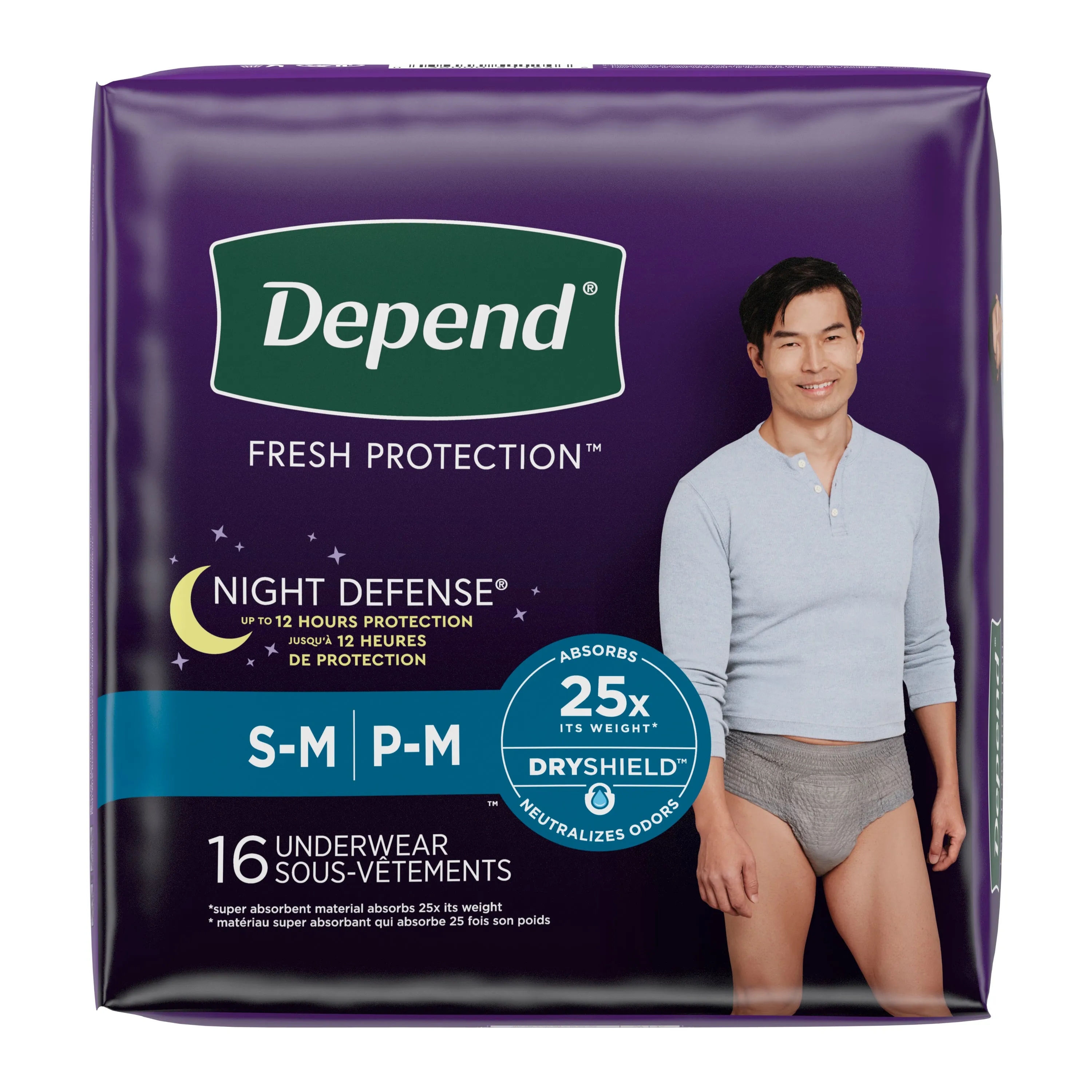 Depend Premium Night Defense Underwear for Men