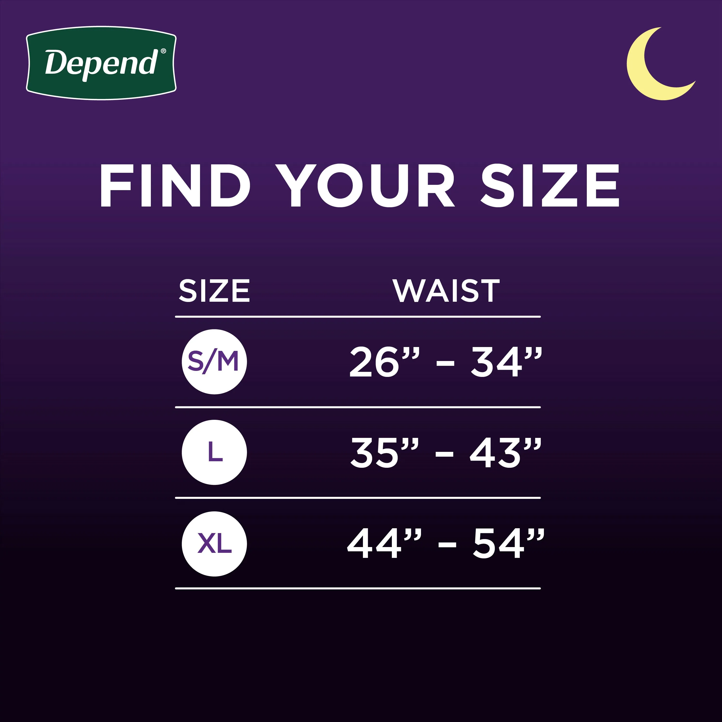 Depend Premium Night Defense Underwear for Men