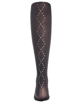 Diamonds on Down Jeweled Girls Opaque Tights