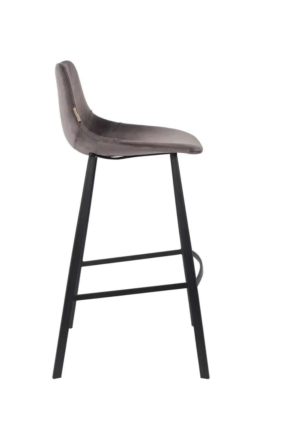 Franky Velvet Counter Stool - Grey