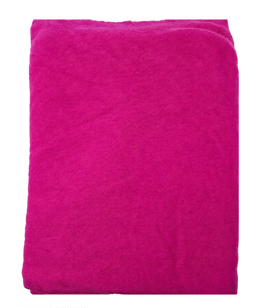 Fuchsia Small Cashmere Plain Scarf