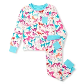 Hatley Photo Horses Bamboo Pajama Set