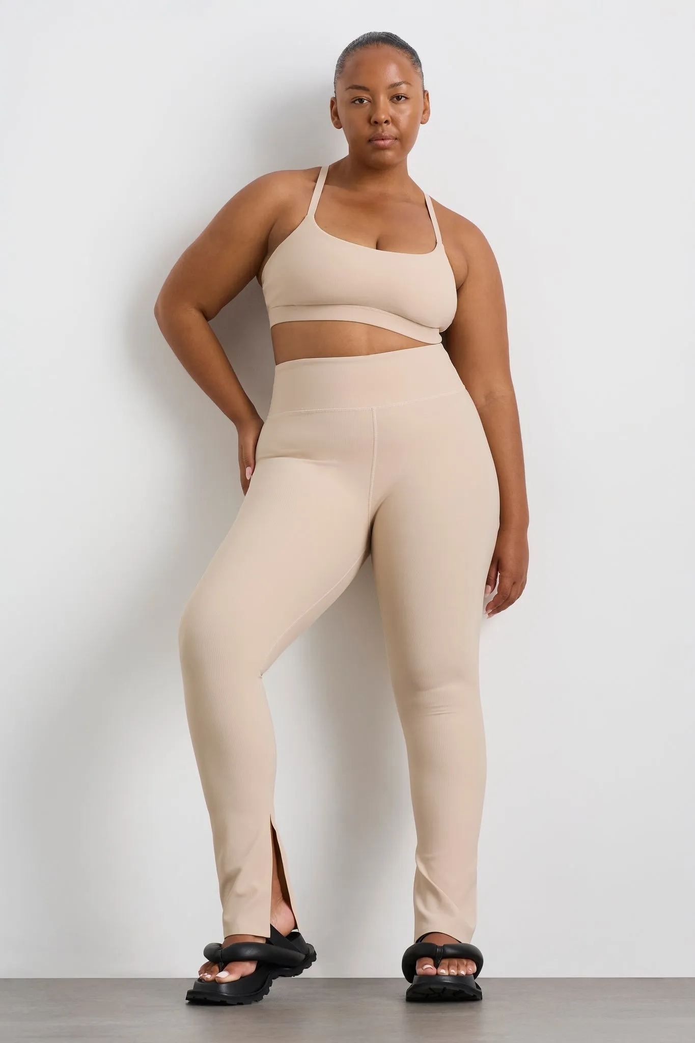 High Waist Split Hem Legging 205