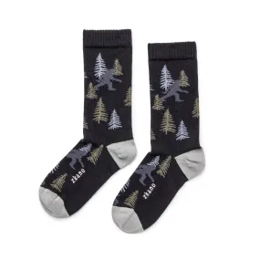 Into the Wilderness - Organic Cotton Crew Socks - Black