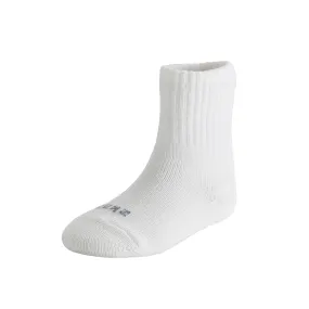 Kids - Ribbed Organic Cotton Crew Socks - White