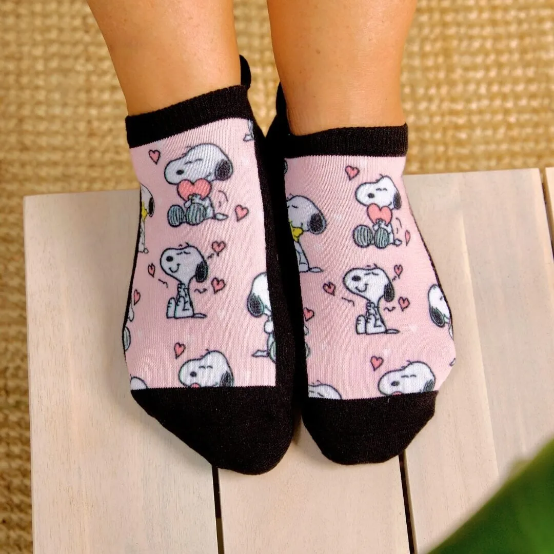 Live Laugh Snoopy Ankle Diabetic Socks Bundle 3-Pack