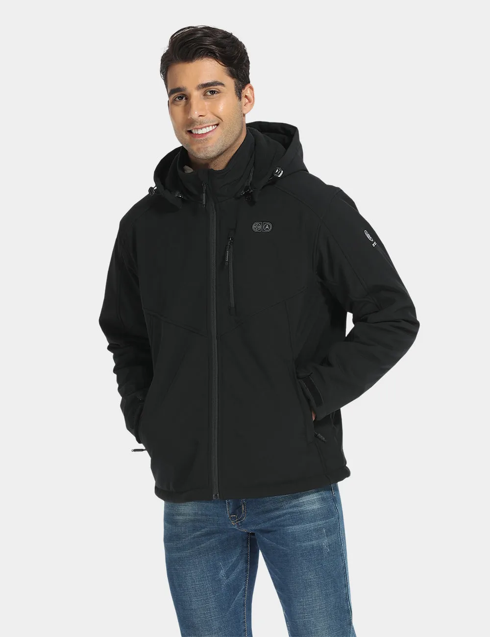 Men's Heated Dual Control Jacket with 5 Heating Zones (Chest Heating)