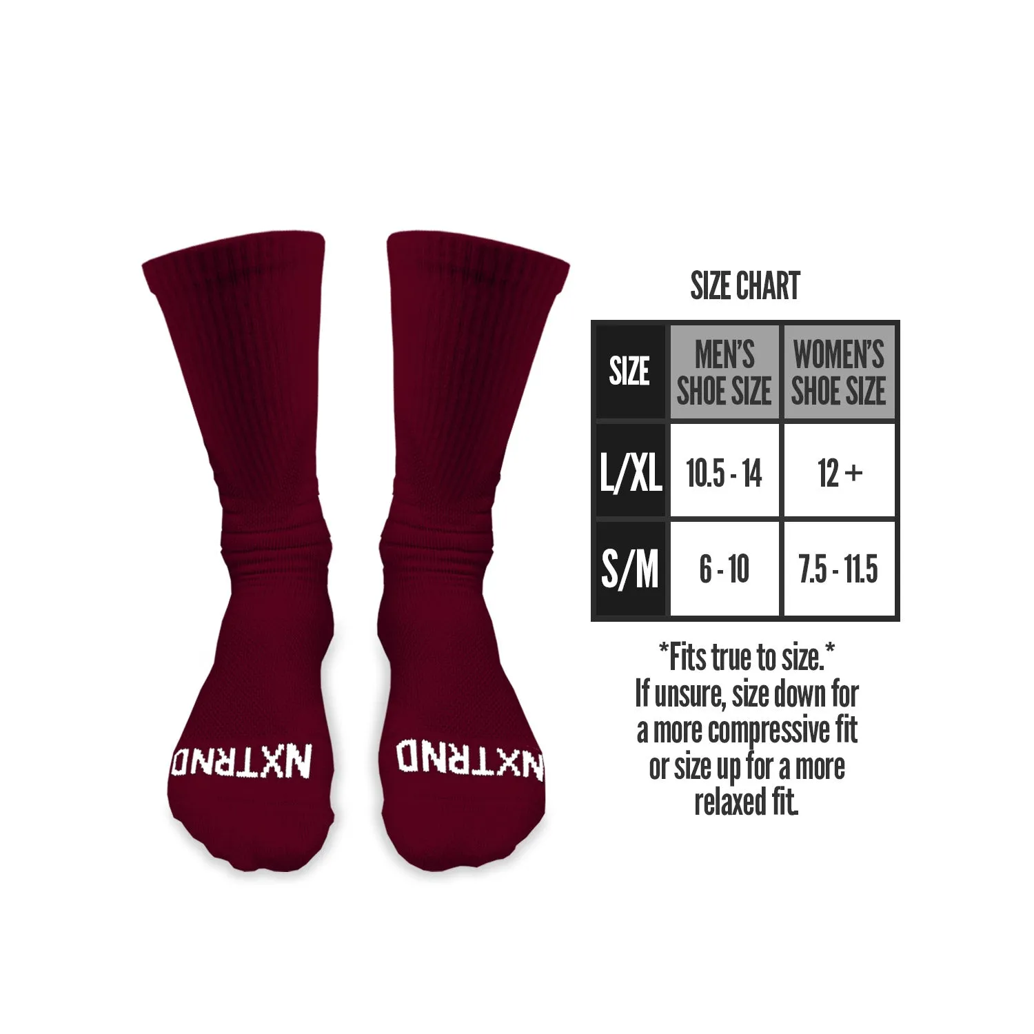 NXTRND Crew Socks Maroon (3-Pairs)