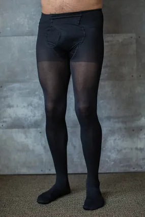 Opaque Tights with Fly