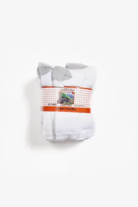 Railroad Sock - 13 Pack Crew Socks - White