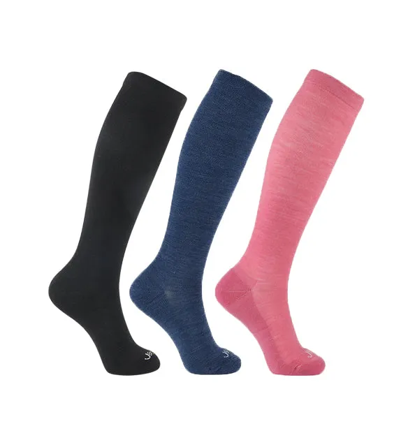 Rich Merino Wool Everyday Compression Socks (15-20mmHg) - Cushion - 3 Pack