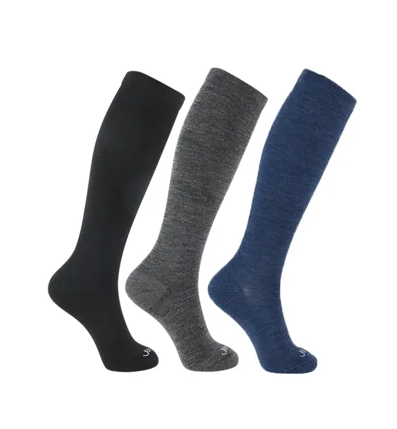 Rich Merino Wool Everyday Compression Socks (15-20mmHg) - Cushion - 3 Pack