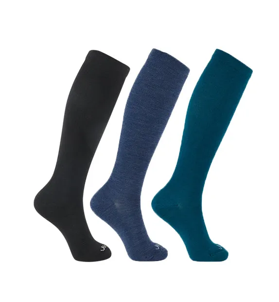 Rich Merino Wool Everyday Compression Socks (15-20mmHg) - Cushion - 3 Pack