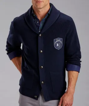 Rule 18 Shawl Collar Crest Cardigan Sweater