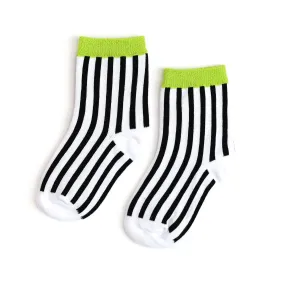 Showtime Striped Midi Socks