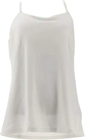 Susan Lucci Collection Tank with Binding Racer Back Straps White X-Large