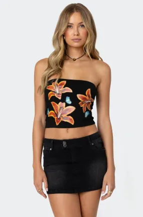 Tigerlily Strapless Top