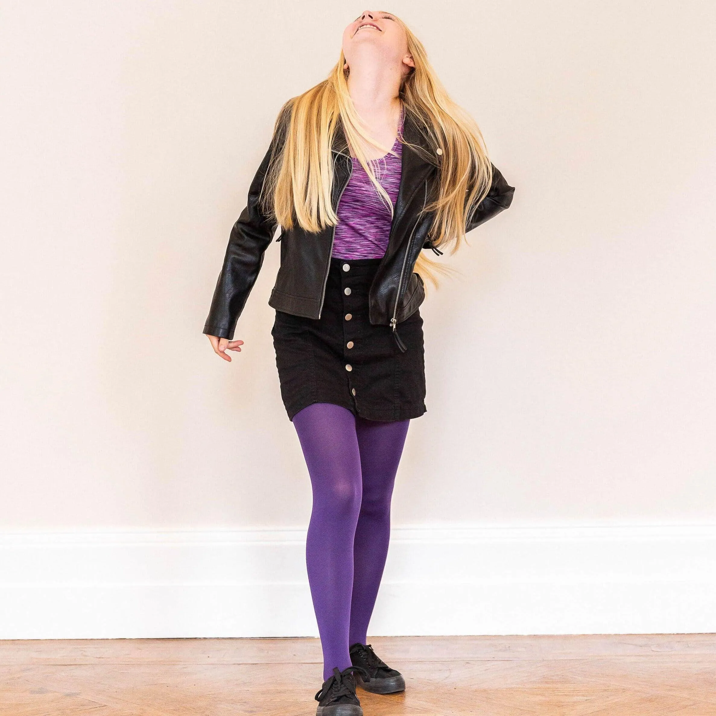 Tween Tights - Suffragette Purple