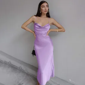 Veronique Lilac Party Dress